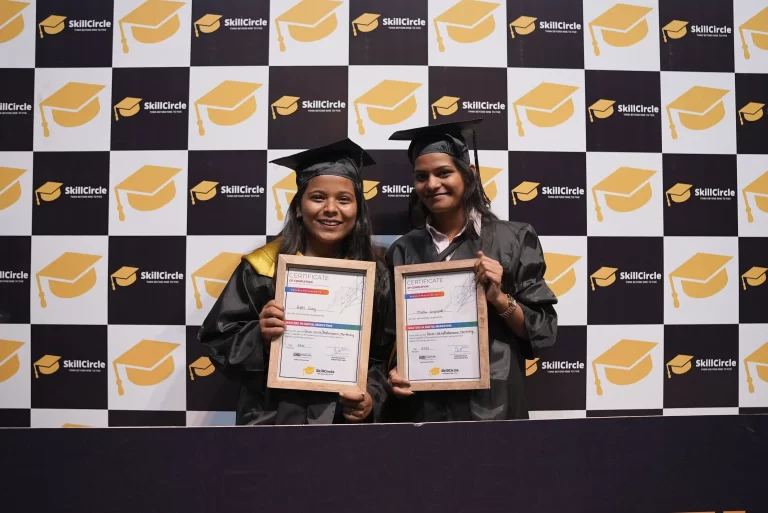 SkillCircle graduates with their certificates