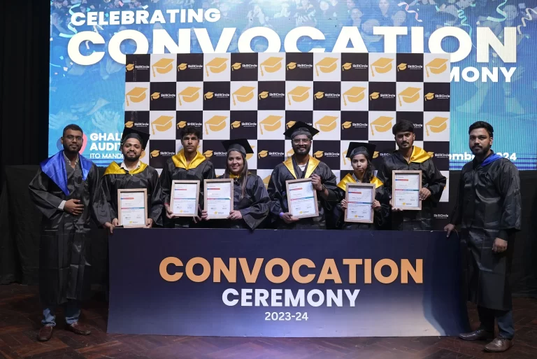 SkillCircle graduates on stage at the 2023-24 convocation