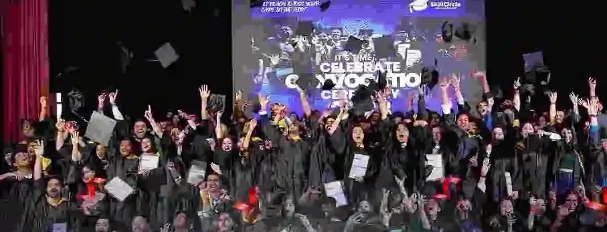 SkillCircle graduates celebrating at the 2023 convocation